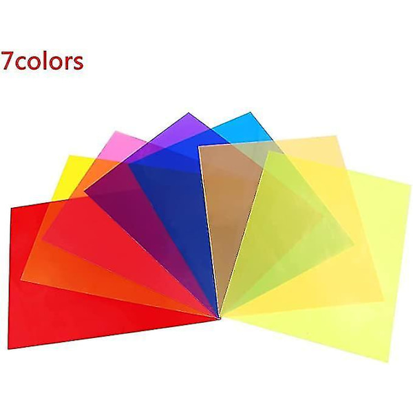 14pk Farvede Overlays Gennemsigtighed Lysfilterark