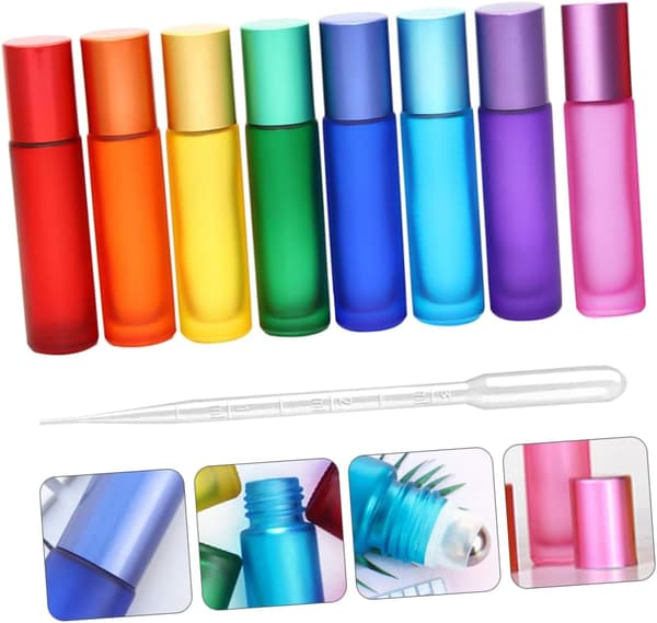 Glasrullflaskor 10 ml Små Kompakta Parfymunderförpackningsflaskor