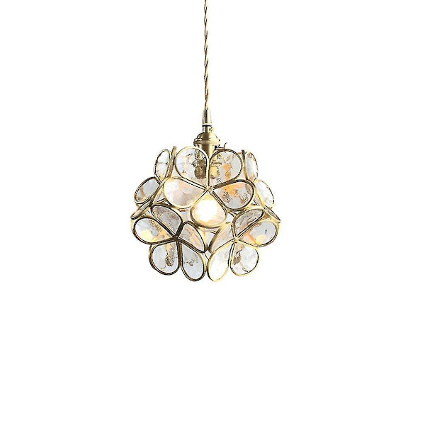 21cm Håndlaget Messing Glasslampe E27 Uten Lyskilde