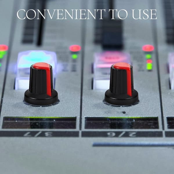 20 st röda plastpotentiometerkontrollrattar 6 mm D-formad stam Dj Mixer Controller Caps
