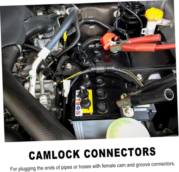 2st Cam Lock Dammskydd PP Plast Camlock Koppling Slangkopplingar för Pumpadapter Cam Lock Elektriska Kopplingar