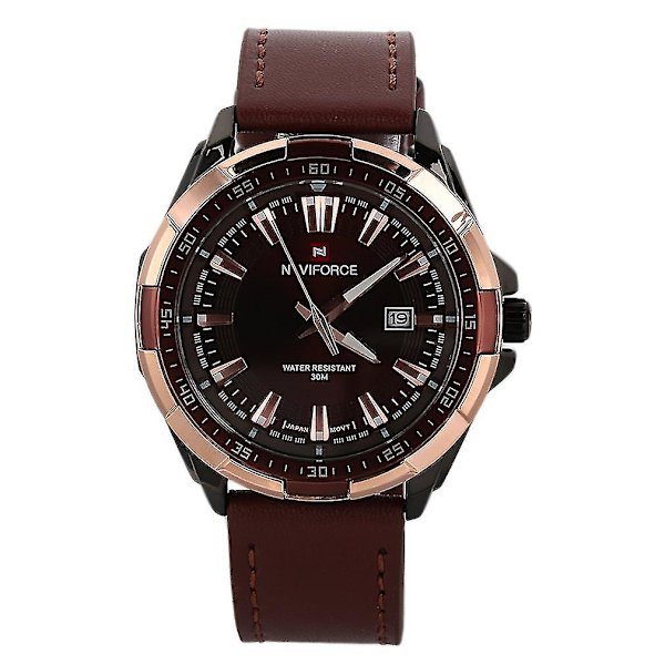 Naviforce Nf9056 Herre Kvarts Armbåndsur Lærreim