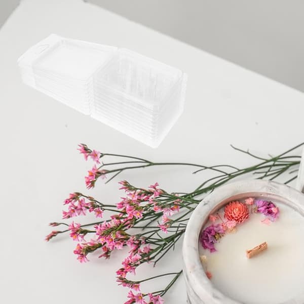 10 st 6-håls pentakelformade plastbehållare för vaxsmältor