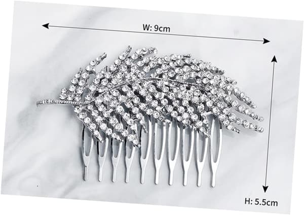 Stilig legering Rhinestone blad hårkam brudehodeplagg for selvsikre jenter og kvinner