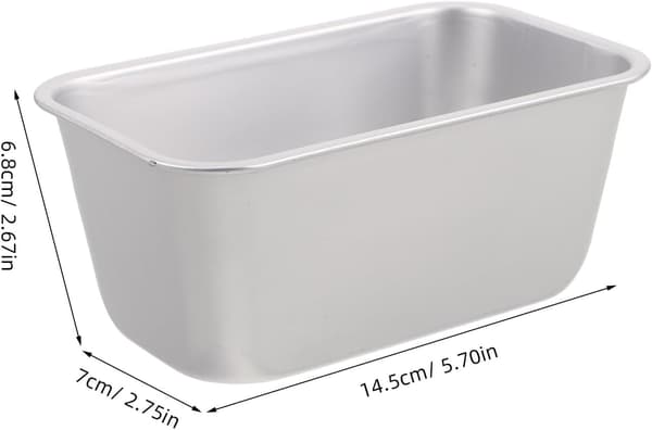 2 st rektangulära kakformar i aluminiumlegering för julmuffins och brödbakning
