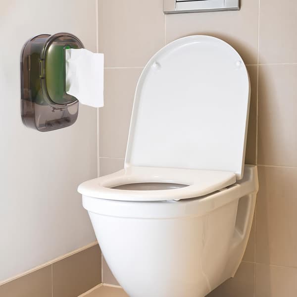 Veggmontert tørkepapirholder Enkel, stilig PP-materiale Enkel å installere Solid design Papir