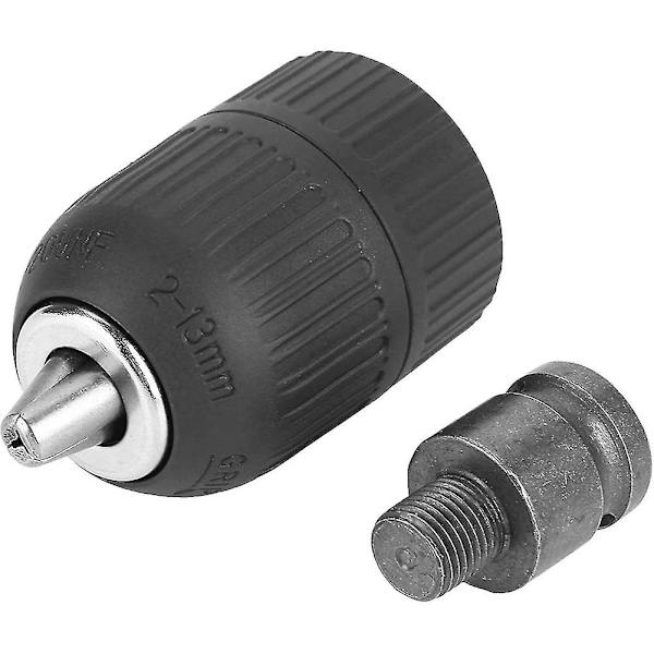 Borrchuck - 2-13mm Nyckelös Borrchuck 1/2 tum-20unf Med 1/2 tum Chuckadapter För Slagnyckel