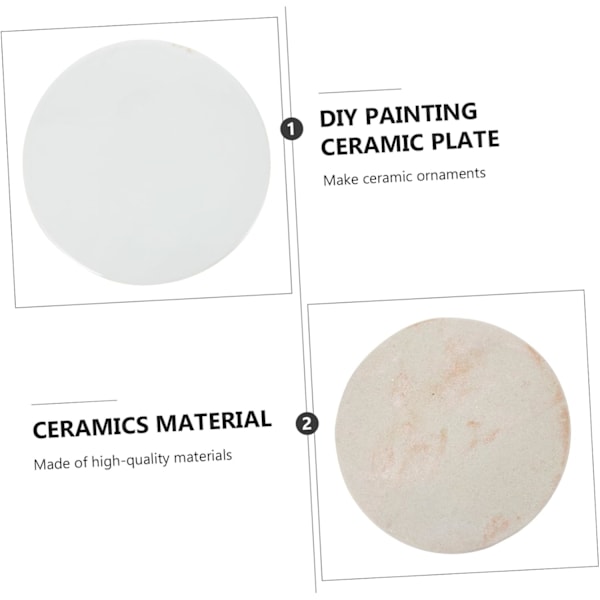 Taiteellinen DIY Keraaminen Lautanen Viimeistelemätön Keramiikka Luovaan Maalaukseen Luovat Keramiikkaprojektit