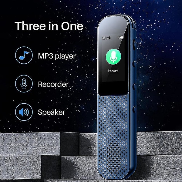 32gb digital taleopptaker, stemmeaktivert opptaker Innebygd høyttaler med mp3-spiller