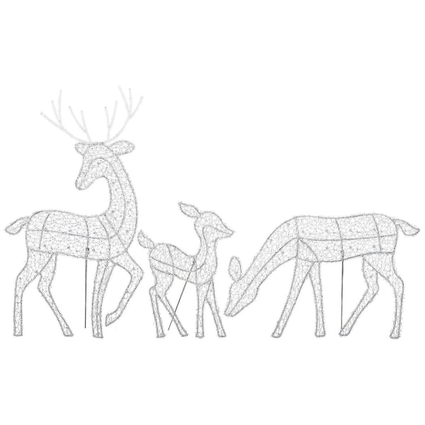 Ny 2023 3st Jul Led Lighted Deer Family Outdoor