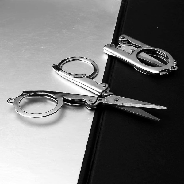 Foldbare Saks i Rustfrit Stål, 4 Tommer/10 cm Mini Små Papirsaks Bærbare Foldbare Rejsesaks Metallsaks Til Papirhåndværk, Syning 4 stk