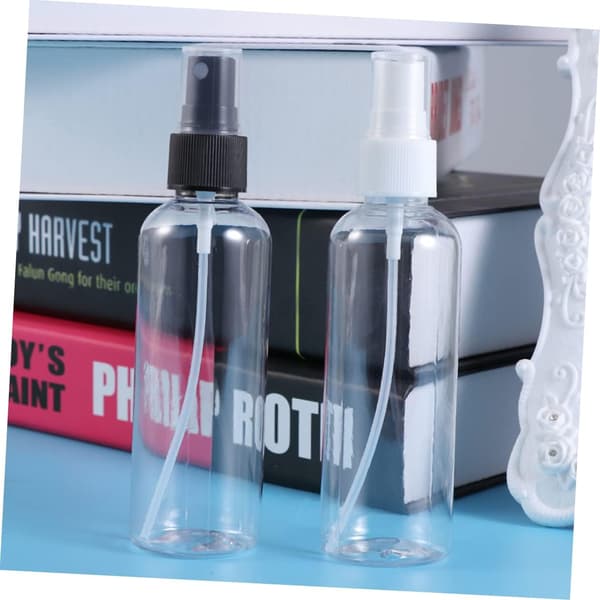 Påfyllningsbara plastsprayflaskor 4 st 100 ml med svart spruta bärbar smink