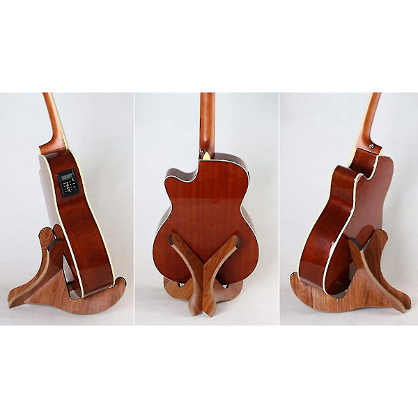 Gitarstativ i tre, tykk universal, eidoct tre X-ramme robust instrumentstativ med myke skinnkanter for akustiske klassiske bassgitarer