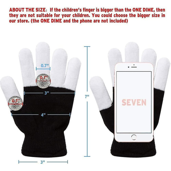 2 Pack Kids Light Gloves Børn Finger Light Blinkende Led Varme Handsker