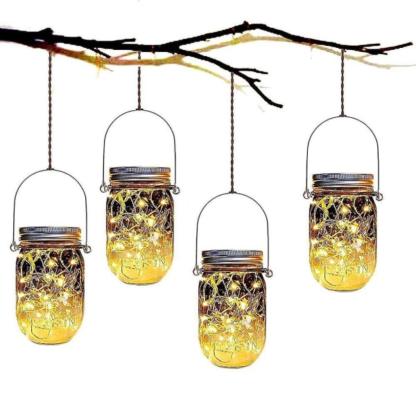 Ulkoilma Solar String Light LED Lyhty Solar Mason Can