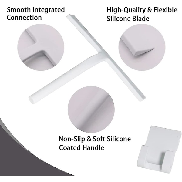 Dusj-squeegee, dør-squeegee, silikon/gummi-vifte