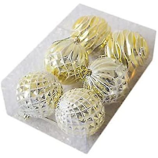 6 Assorterade Okrossbara Julgranskulor