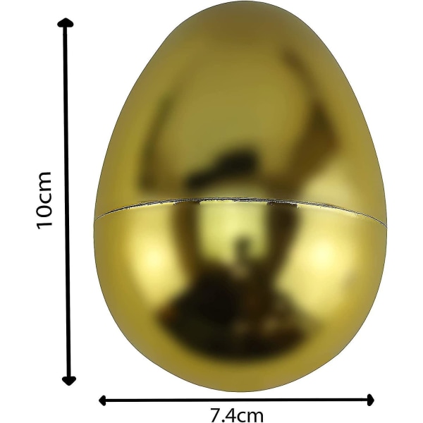 Iso kultainen täytettävä pääsiäismuna 1kpl muovia 10x7,4cm.