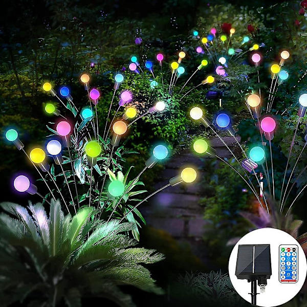 5 Pak Solcelled Firefly Lys Udendørs Vandafvisende Havelys
