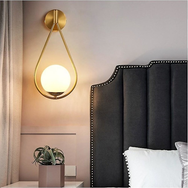 Vägglampa i nordisk stil, mässing, modern, vardagsrum, korridor