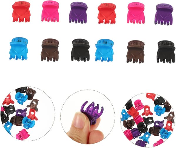 24 stk. mini-hårklemmer, hårklemmer i plast for kvinner