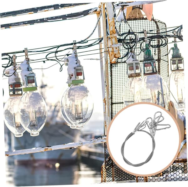 8 st spänne säkerhetskabel rostfritt stål kabel bildhängkrokar kraftig krok fästlina säkerhet