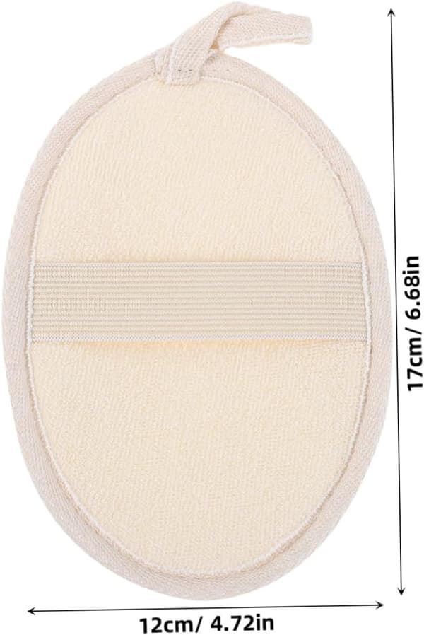 3 stk. Loofah Rensekluter Eksfolierende Kroppsskrubb Oval Pad Dusjsvamp