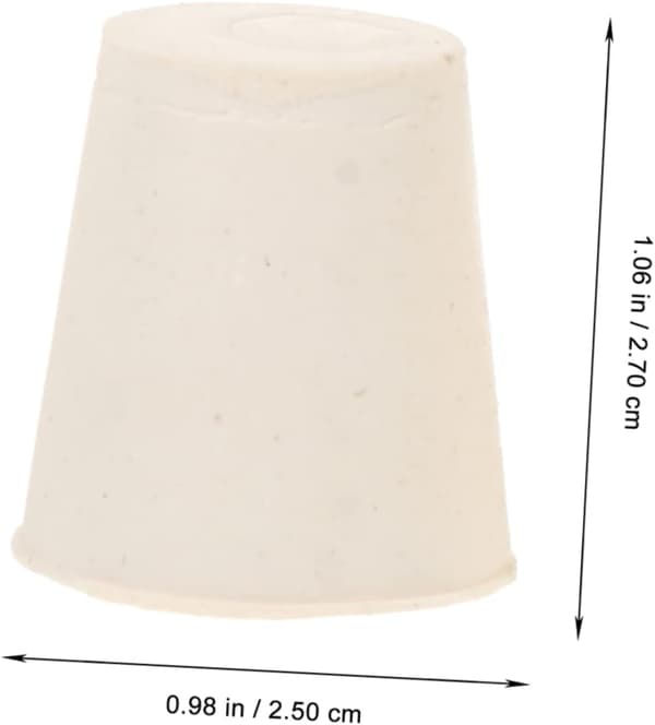 50 stk. solide hvite gummipropper, forseglingspropper, reagensglassplugger, laboratorieflaske