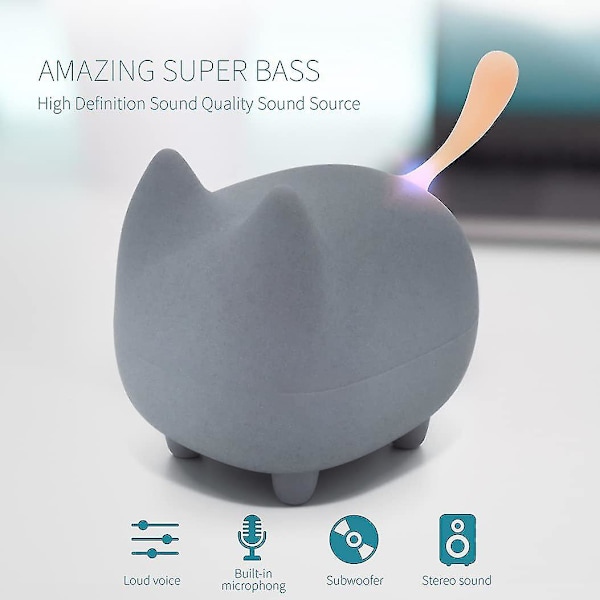 Kannettava Bluetooth-kaiutin, Selkeä Stereoääni, Sisäänrakennettu Mikrofoni, Super Basso