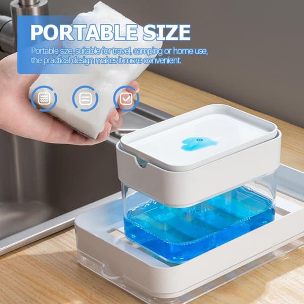 Benkeplate såpedispensere med svampholder Abs Materiale Synlig Balanse Praktisk Design