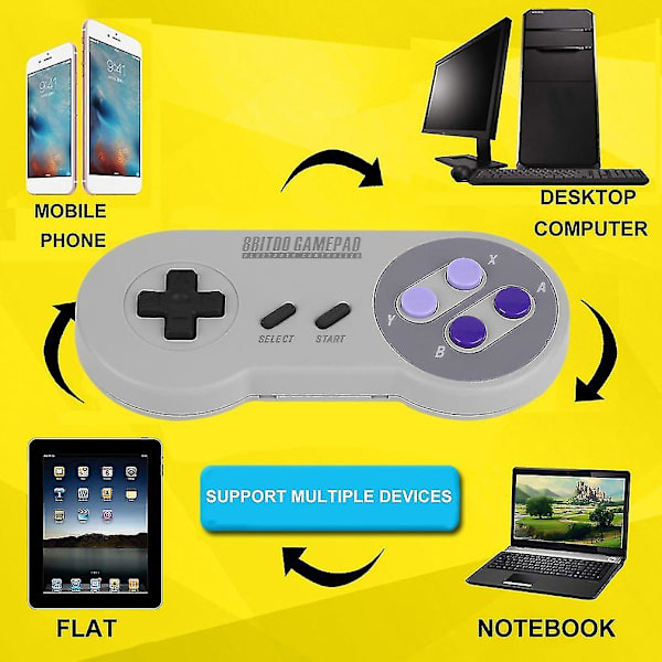 8bitdo Snes30 Trådlös Bluetooth Klassisk Styrenhet