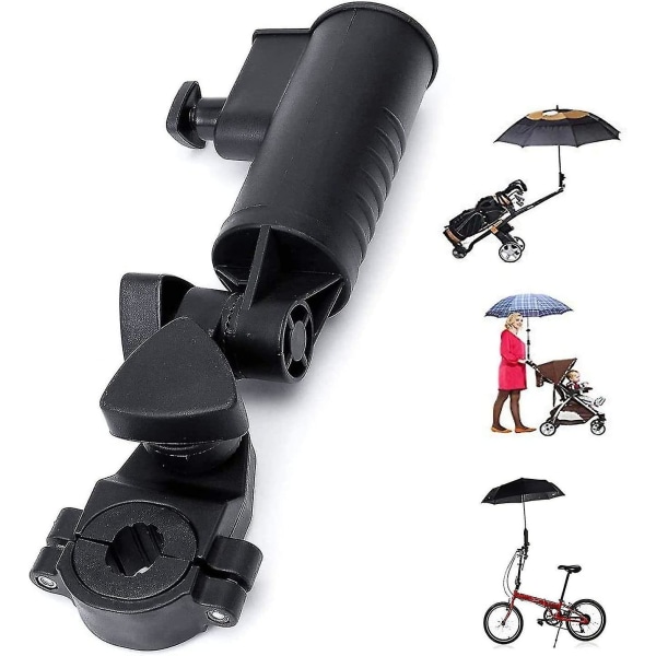 Golfkärryn sateenvarjon pidike Universal säädettävä, helppo asentaa polkupyörän kalastus Rantatuoli pyörätuoli, musta