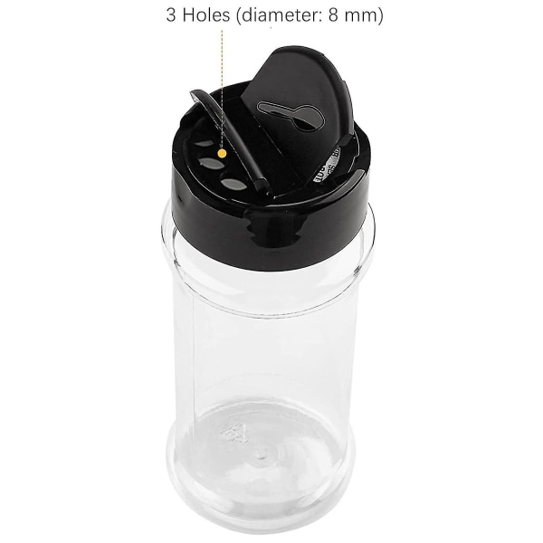 8oz Krydder med Shaker, tomme krydderglassflasker krydderbeholdere for oppbevaring av krydder, urter, sesong