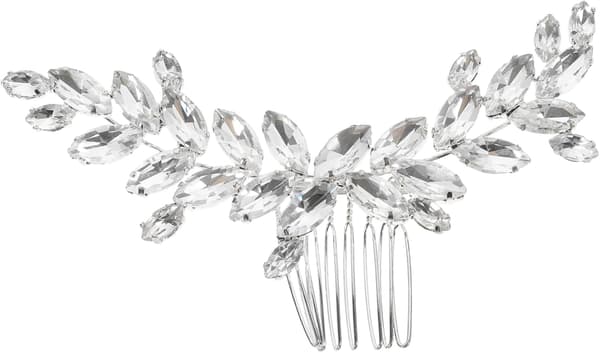 Brud Hår Sidokam Strass Detalj Elegant Dekorativ Håraccessoar