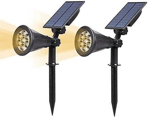 2 stk. Hage Solcellelamper, Utendørs Vegglampe, Lyssterk Hage Solcellelampe, 2 Lysmoduser