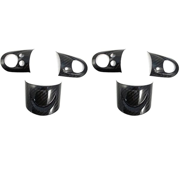 2x Karbon Rattskinn Deksel Trim Stick Rattskinn Instrumentpanel Deksel
