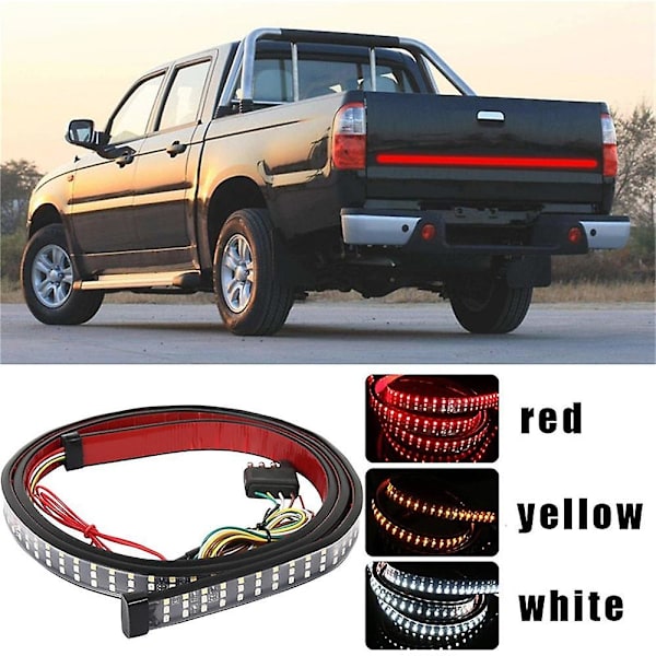 12v 60 tommer Bil Lys Brems Sving Rød Led Strip Advarselssignal