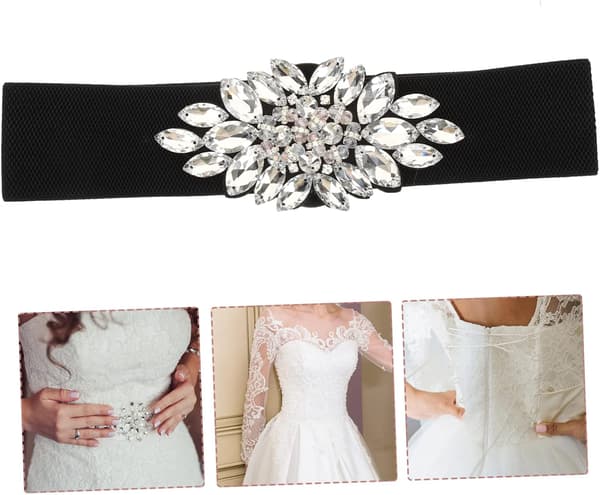Elegant Rhinestone Brudekjole Bælte Chic Brudebælte til Særlige Lejligheder Strækdesign
