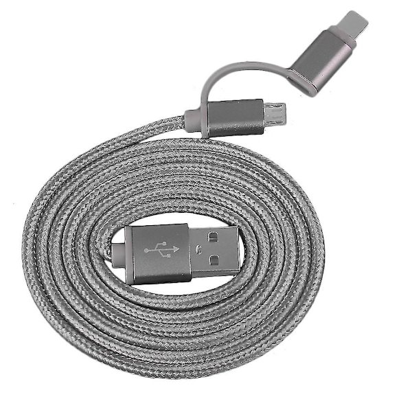 2-i-1 Lang Micro USB-kabel for iPhone-lading