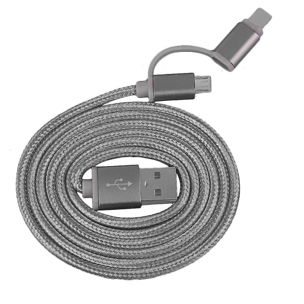 2-i-1 langt Micro USB-kabel til iPhone-opladning