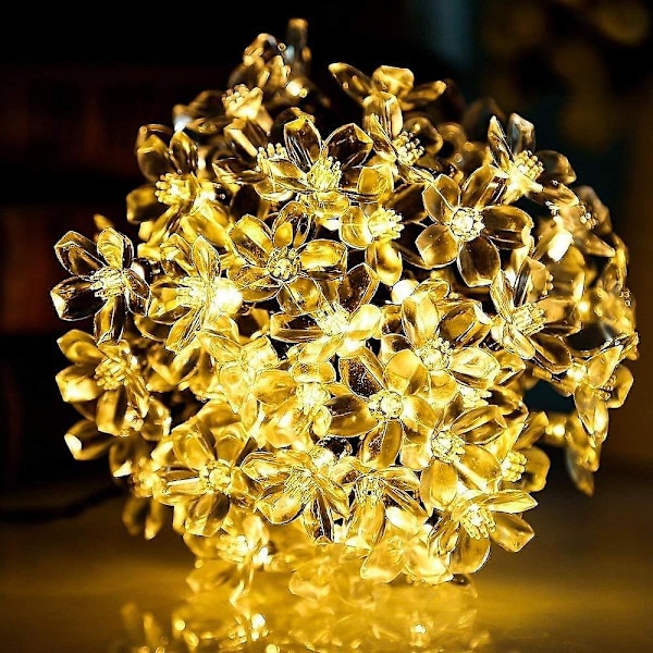 Ulkoilma Solar String Light 50 Led Kirsikankukka