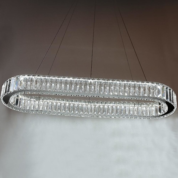 1-ljus 70cm Modern Kristall Kristall Led Pendelljus Oval Rund