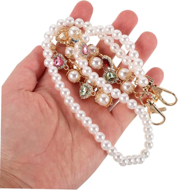 Perle Buksekæde Rhinestone Hjertekæde til Kvinder Taljebælte til Jeans Punk Mode Tilbehør