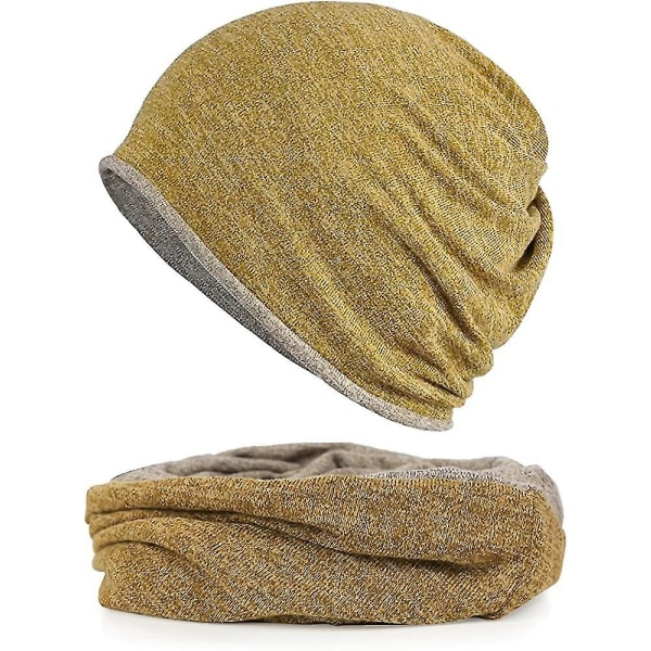 Män & Kvinnor Bomulls Casual Beanie Mjuk & Lätt Löpning Beanie Vuxen Kort Hatt Kemisk Hatt Casual Hatt Yellow*yellow
