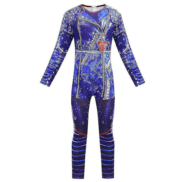 Descendants 3 Evie Kostymset Barn Flickor Fancy Up Jumpsuit Handskar Outfit 9-10 Years