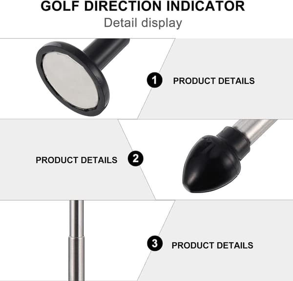 Magnet Lie Angle Tool Golf Swing Alignment Rod Sort Svingtræner Korrektionspind til Udendørs Golftræning