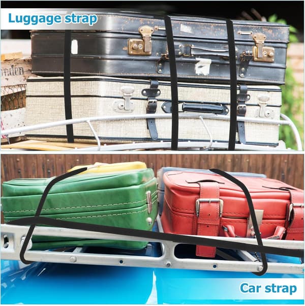 4 st bagageförpackningsremmar, brädbindningsrem, buntband, svart nylon