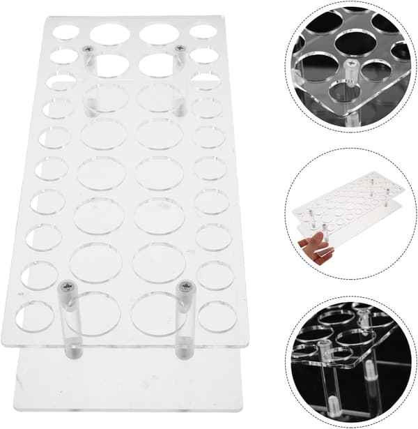 Parfume Display Rack Akryl Slots til Bordplade Duftflaske Organizer Fremvisningsstander
