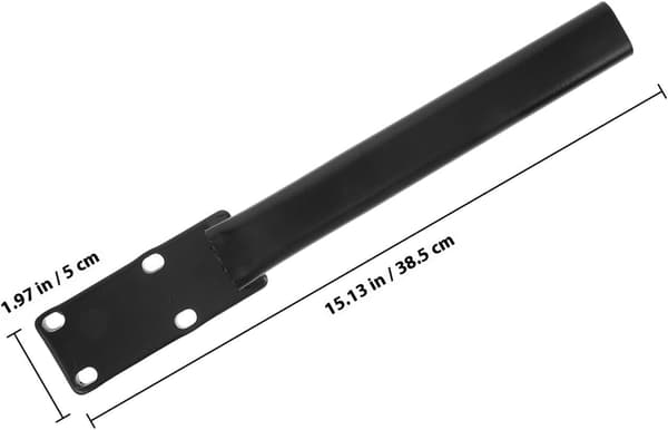 Kraftig ryggstøttestang i rustfritt stål modell B-3.5-6.5 Solid
