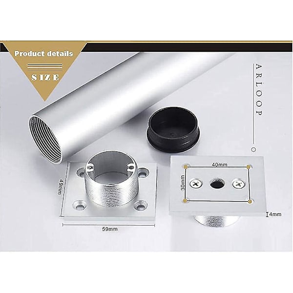 Sæt af 4 Møbelfødder Skabfødder Metal Justerbare Sofa Føder Kaffebord